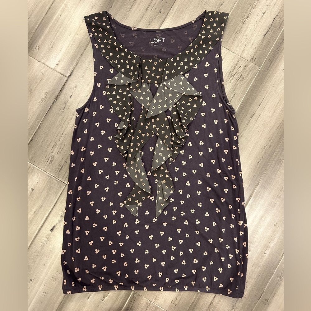 LOFT sleeveless top, Size Small, Gray